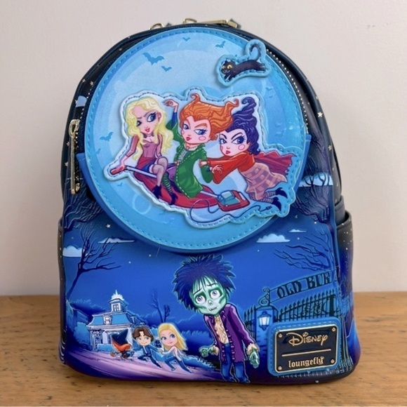 Loungefly | Disney Halloween Hocus Pocus Poster Glow Mini Backpack - Picture 5 of 16